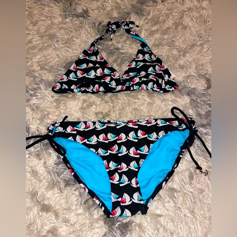 Woman’s sailboat halter top bikini!! Size Medium!!